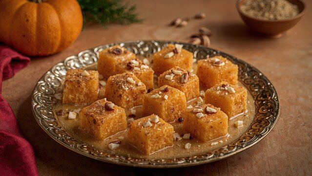 Famous Indian pumpkin candy known as Agra petha