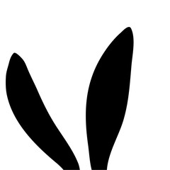 rabbit ears silhouette for happy Easter