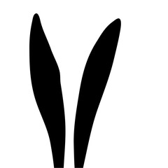rabbit ears silhouette for happy Easter