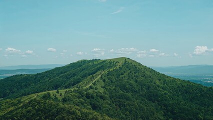 Hill Vista Under Open Sky