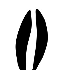 rabbit ears silhouette for happy Easter