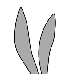 rabbit ears silhouette for happy Easter