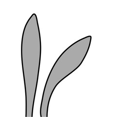 rabbit ears silhouette for happy Easter