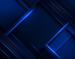 Obraz premium Dark blue abstract geometric design