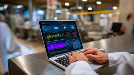 Real-Time Process Graphs on Laptop Displaying Data Analysis