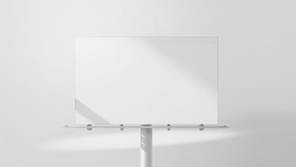 Obraz premium White billboard display mockup isolated on a white surface with clipping path