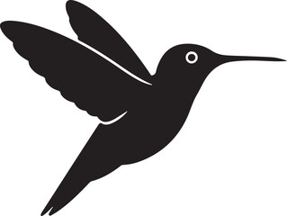 Hummingbird silhouette flying bird design