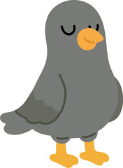 Illustration of a Gray Pigeon