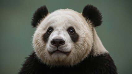 Obraz premium Headshot highlighting the endearing look of a panda bear