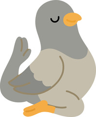 Yoga Pigeon Pose Illustration