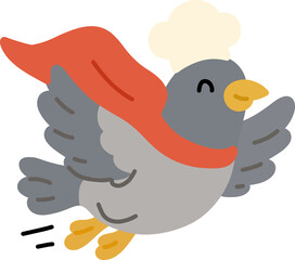 Hero Pigeon Flying Over City