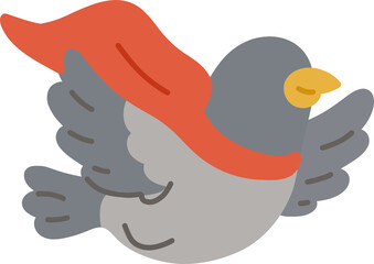 Hero Pigeon Flying Over City