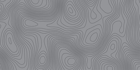 Fototapeta premium Abstract gray contour line pattern background resembling topographic map. Modern minimal design texture for wallpaper, surface, and digital projects. Seamless geometric artistic background.