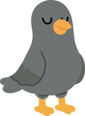 Illustration of a Gray Pigeon