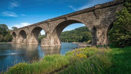 Historic Stone Bridge in a Scenic Rural Setting