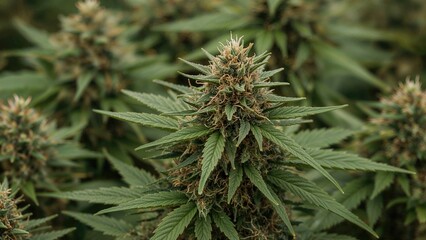 Fototapeta premium Ganja Farming Process for Legal Medical and Recreational Purposes