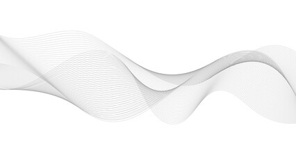 Abstract vector background with black wavy lines. Abstract wave element for design. Digital frequency track equalizer.