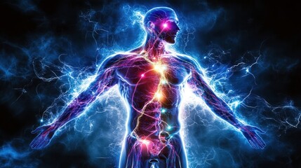 Energy flowing through human body