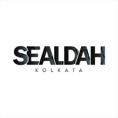 Sealdah text png Sealdah Kolkata font Sealdah railway station vector and illustration text effect 