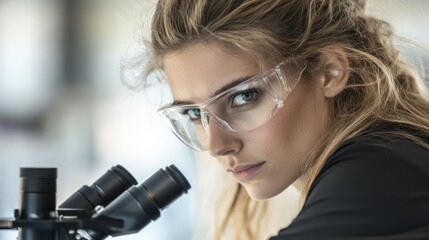 Fototapeta premium Focused female scientist