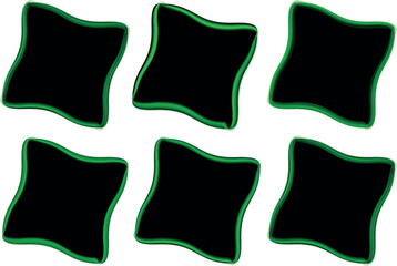 Grunge Square type shape Template Backgrounds with Hand-Drawn Rectangular Shapes and Dirty Chalk Frame Effects

