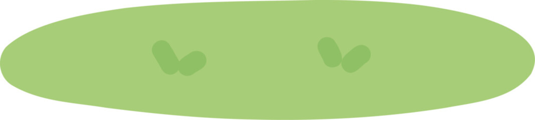 Illustration of a Flat Green Lawn