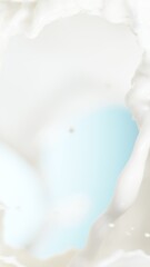 Realistic Shot of a Beauty Cream or Milky Texture. White lotion, Moisturizer, Skin Care Cosmetic Product Smear Background.