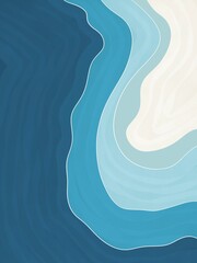 Blue Ocean Abstract Background &ndash; Text Overlay Printable Art
