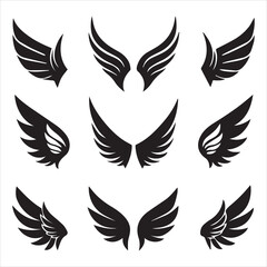 Fototapeta premium wings logo vector art