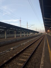 Fototapeta premium railway in the morning