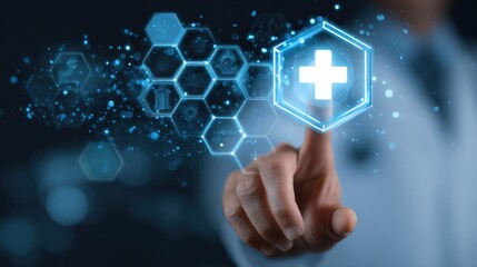 digital healthcare futuristic network technology