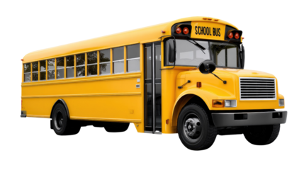 School Bus: A classic yellow school bus, ready for its daily route, symbolizes education, community, and the journey of young learners.