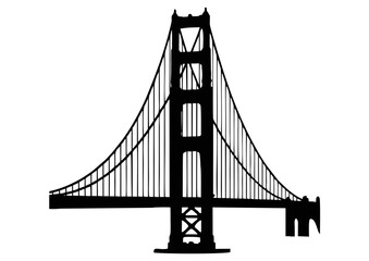 Obraz premium Black silhouette of a camping tent on white background for outdoor and adventure concept