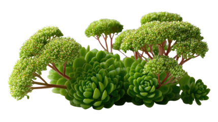 Green Floral Display: A captivating collection of lush, vibrant green succulent plants with an arrangement of textures and forms, creating an organic, thriving ecosystem.