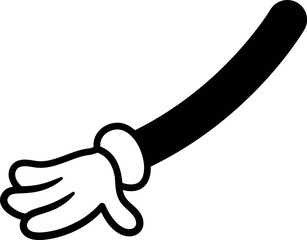 Groovy retro hand vector illustration