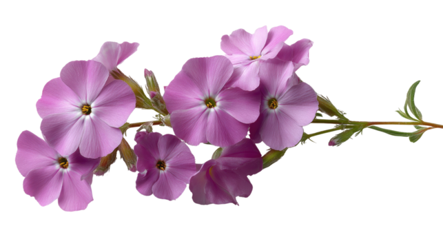 Pink Phlox Blossoms: A close-up shot showcases delicate pink phlox blossoms, their petals gracefully arranged against a soft background. Each bloom reveals intricate details.