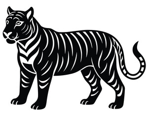 Obraz premium Tiger Silhouette