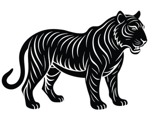 Obraz premium Tiger Silhouette