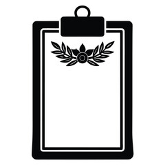 Florist element isolated florist clipboard on white background 
