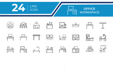 Modern Office Workspace Icon Collection
Productivity Icons for Workspaces.