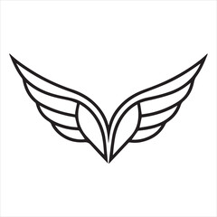 wings logo vector art