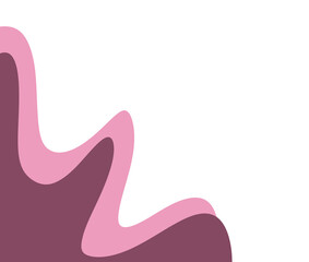 vector illustration of a heart curve pink purple color