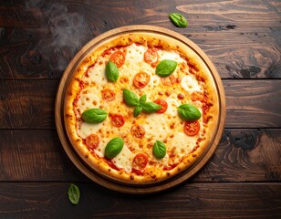 Delicious vegetarian pizzas with mushrooms, cheese, and various vegetables on a plate, ready for a tasty Italian meal