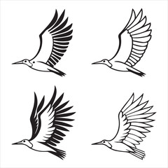 Obraz premium wings logo vector art