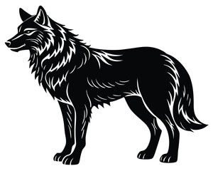 Fototapeta premium Wolf Silhouette