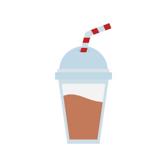 Cold drink in cup. Vector