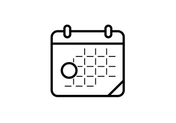 Calendar icon isolated on white background