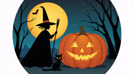 halloween pumpkin with bats