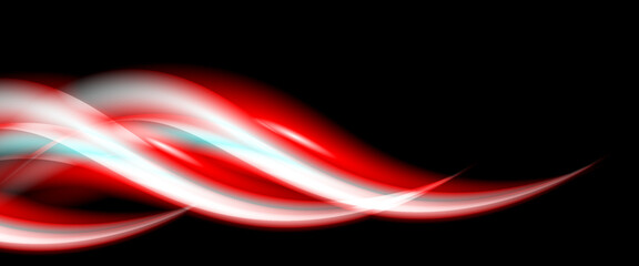 Abstract elegant gold glowing curve line with lighting effect sparkle on black background. Template premium award design. modern art Vector eps 10