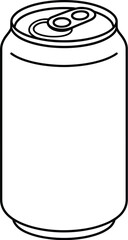 Simple outline drawing of a beverage can